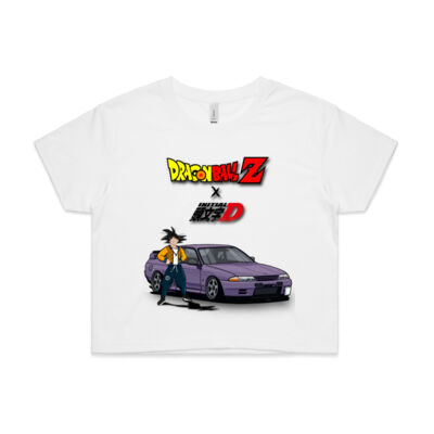 Dragonball Z X Initial D - AS Colour CROP TEE - 4062 Thumbnail