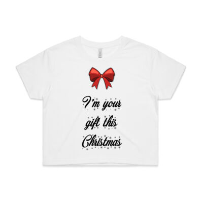 I'm your gift this Christmas - AS Colour CROP TEE - 4062 Thumbnail